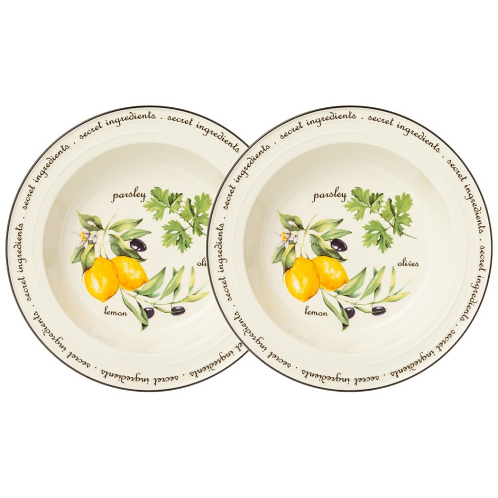 Набор тарелок суповых lefard "секретные ингредиенты" 2 шт.  22,5 см Lefard (189-289)