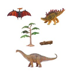 Динозавры и драконы для детей серии "Мир динозавров": кентрозавр, птеродактиль, брахиозавр (набор фигурок из 5 предметов) (MM216-084)