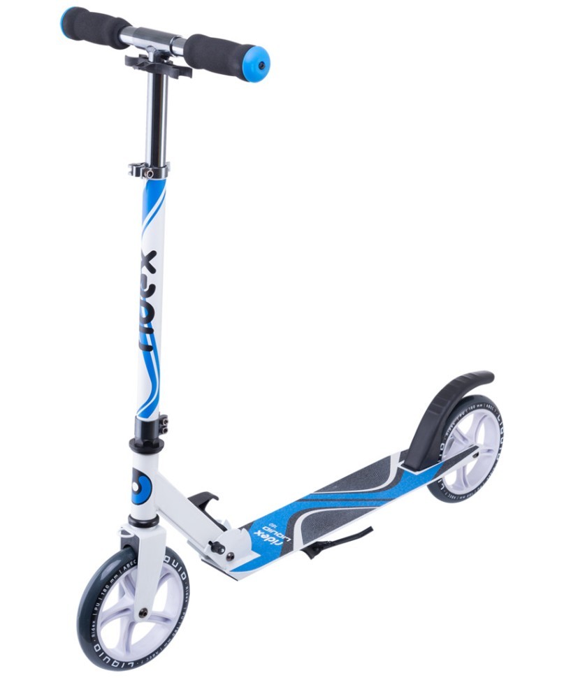 БЕЗ УПАКОВКИ Самокат 2-колесный Liquid 180 мм, белый/синий (2106801)
