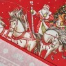 Скатерть  овальная  "с новым годом" ,140х180см ,красный, 100% хлопок ,твил Lefard (850-763-4)