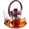 Заварочный чайник 3пр 1,2л стек н/с LR (60082)