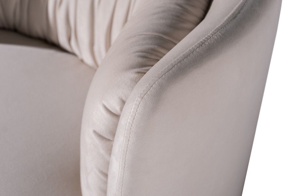 Кресло поворотное велюр кремовый 76*72*71см (TT-00016097)