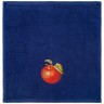 Салфетка махровая "яблоко" 35х35см, 100% хлопок, синий, вышивка SANTALINO (850-600-53)