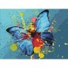 Картина по номерам 40х50 см ОСТРОВ СОКРОВИЩ Голубая бабочка на подрамн 662486 (1) (95430)