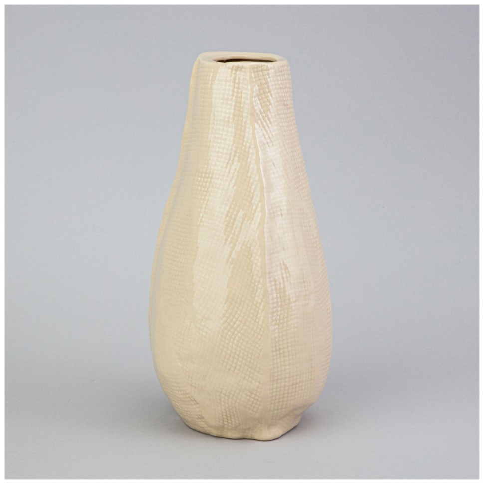 Ваза 13*13*25см цвет: бежевый Lefard (374-139)