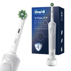 Зубная щетка электрическая ORAL-B Орал-би Vitality Pro БЕЛАЯ 1 насадка 608717 (1) (95699)