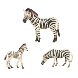 Набор фигурок животных серии "Мир диких животных": Семья зебр, 3 предмета (MM211-237)
