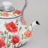 Чайник agness "белые маки" со встроенным свистком и фильтром 1500 мл Agness (916-436)