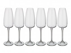 Набор бокалов для шампанского из 6 шт. "alizee/anser" 350 мл высота=25 см 6,6*6,6*25см Crystal Bohemia (669-147)