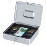 Ящик для денег  докум. печатей 90х240х300 мм ключевой замок серебристый Brauberg 291060 (1) (89815)