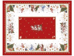 Скатерть "с новым годом" 140х180см, красный, 100% хлопок,твил пропитка Lefard (850-763-2)