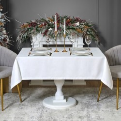 Скатерть  160х300 cm прямоугольная, "феерия. серебро", цвет: белый, tm lefard, полиэстер 100% (кор=1 Lefard (986-004-22)