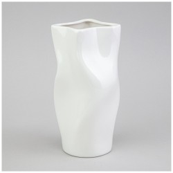 Ваза 11*11*21см цвет: белый Lefard (374-151)