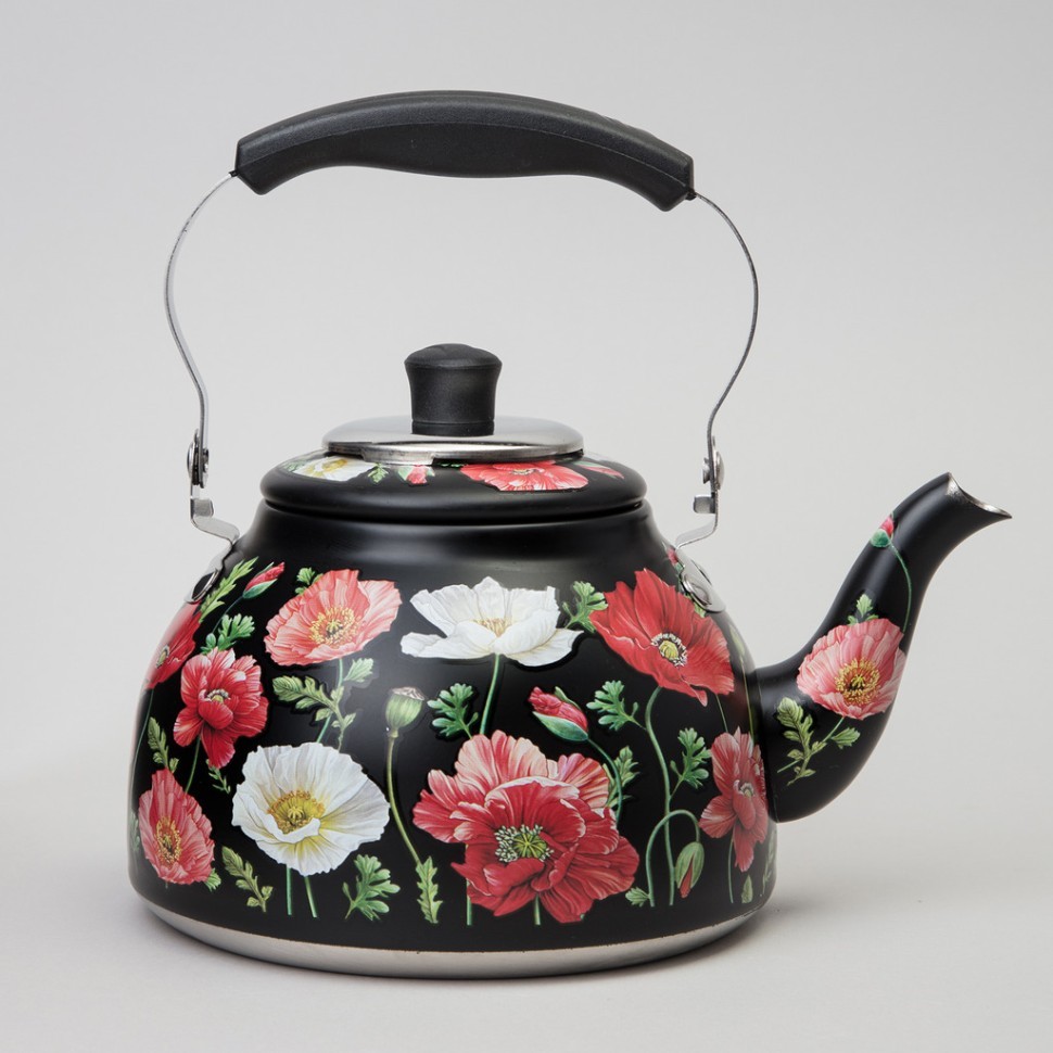 Чайник agness "маки" со встроенным свистком и фильтром 1000 мл Agness (916-410)