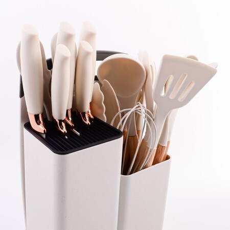 Набор кухонных принадлежностей на подставке силикон/пластик (24-03-TM)