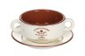 Суповая чашка на блюдце Кухня в стиле Кантри, 0,3 л - TLY923-CK-AL Terracotta