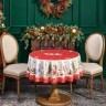 Скатерть круглая  "с новым годом"150 см  ,красный, 100% хлопок ,твил Lefard (850-763-24)