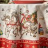 Скатерть круглая  "с новым годом"150 см  ,красный, 100% хлопок ,твил Lefard (850-763-24)