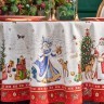 Скатерть круглая  "с новым годом"150 см  ,красный, 100% хлопок ,твил Lefard (850-763-24)