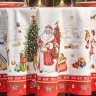 Скатерть круглая  "с новым годом"150 см  ,красный, 100% хлопок ,твил Lefard (850-763-24)