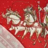 Скатерть круглая  "с новым годом"150 см  ,красный, 100% хлопок ,твил Lefard (850-763-24)