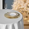 Скатерть  d150 cm круглая, "феерия. серебро", цвет: белый, tm lefard, полиэстер 100% Lefard (986-004-24)