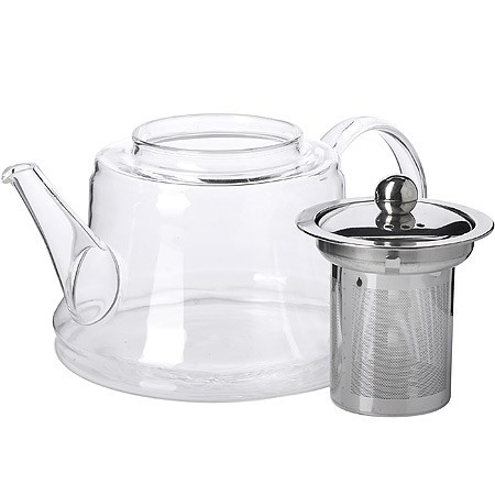 Заварочный чайник 3пр 850мл стек н/с LR (60077)