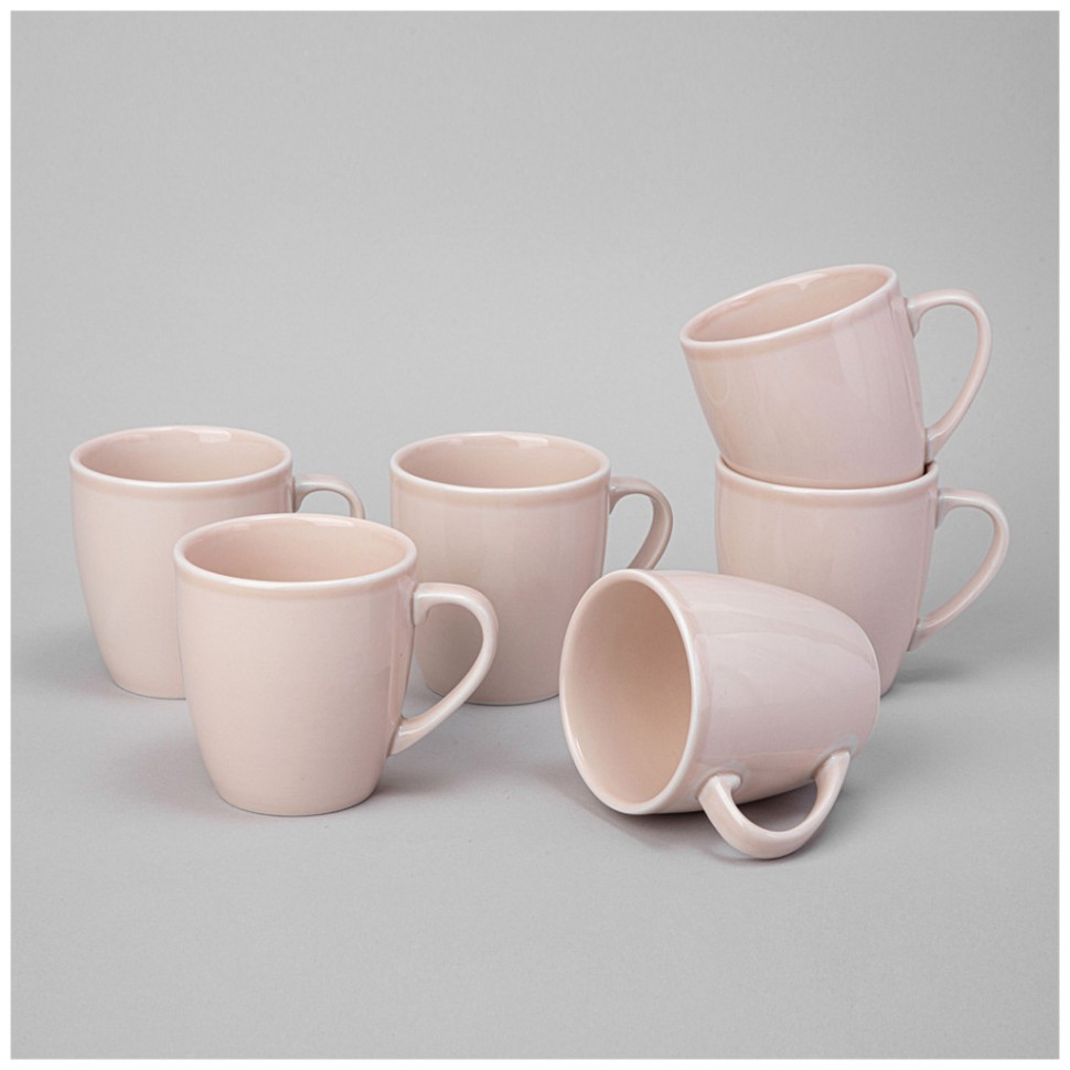 Набор кружек lefard tint 270мл (розовый) 6 шт. Lefard (48-883-1)