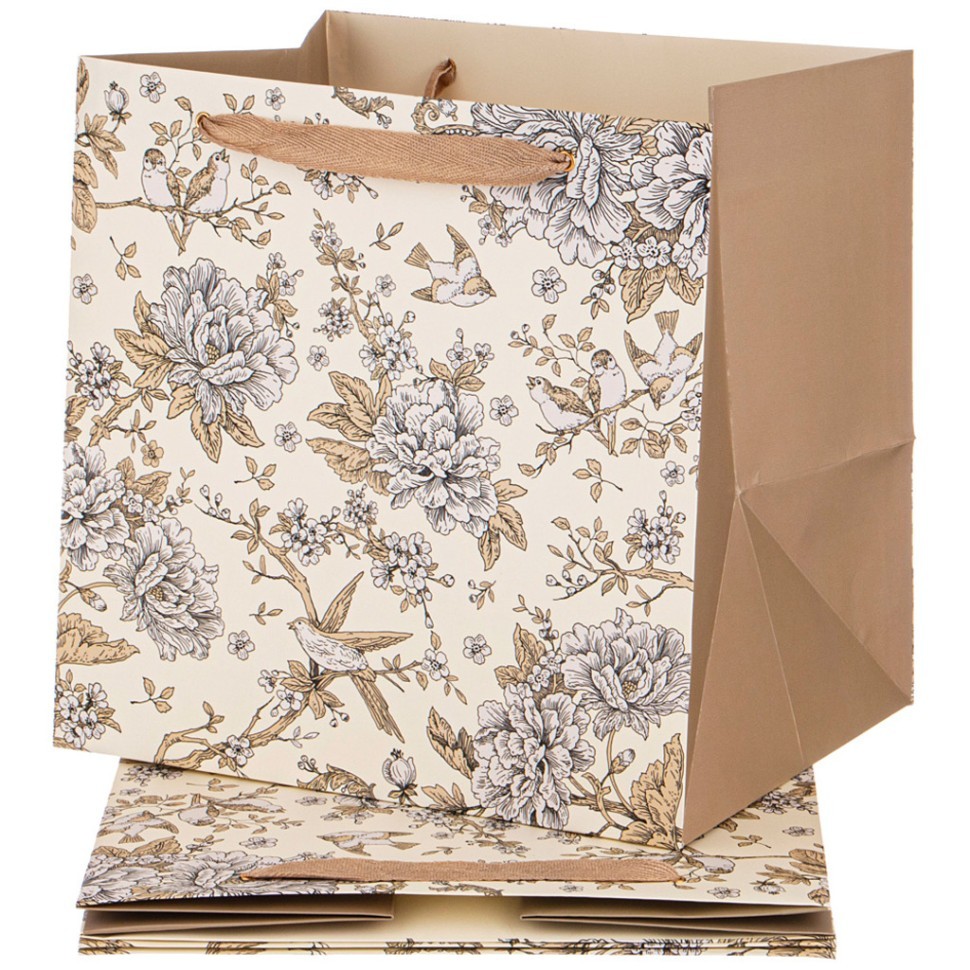 Комплект бумажных пакетов из 4 шт. "royal garden" 30*30*25 см. Lefard (521-199)