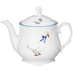 Чайник рококо "гуси" 1,1л Cmielow (676-045)