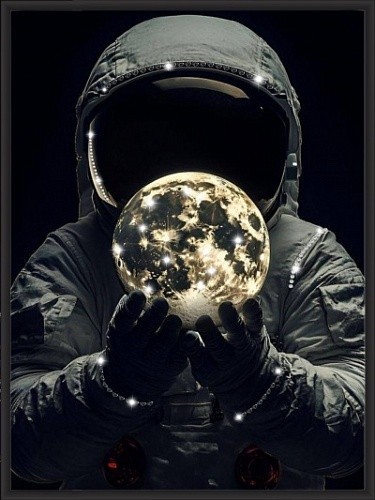 Картина Хранитель луны с кристаллами Swarovski (3346)