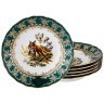 Набор суповых тарелок из 6 шт. "зеленая охота" диаметр=24 см. Elisabeth Bohemia Original (662-703)