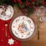 Набор тарелок обеденных lefard "дед мороз и снегурочка"  2 шт. 27 см Lefard (85-1712-1)
