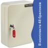 Шкафчик Ключница на 48 ключей Brauberg 250х180х80 мм с замком серый 290338 (1) (90903)