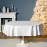 Скатерть  140х180 cm овальная, "феерия. серебро", цвет: белый, tm lefard, полиэстер 100% Lefard (986-004-27)