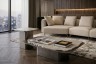 Стол журнальный Травертин (Travertine) 120*120*29см (TT-00016043)