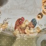 Скатерть круглая "золотая курочка" 220см, 100% хлопок, твил с пропиткой Lefard (850-767-29)
