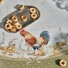 Скатерть круглая "золотая курочка" 220см, 100% хлопок, твил с пропиткой Lefard (850-767-29)