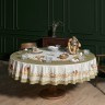 Скатерть круглая "золотая курочка" 220см, 100% хлопок, твил с пропиткой Lefard (850-767-29)
