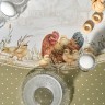 Скатерть круглая "золотая курочка" 220см, 100% хлопок, твил с пропиткой Lefard (850-767-29)
