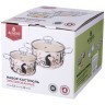 Набор кастрюль agness эмалированных серия "парижские коты" 4пр. 2,0л и 2,8л, 18х11см, 20х12см Agness (934-710)