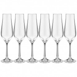 Набор бокалов для шампанского из 6 штук "tulipa optic" 190мл Bohemia Crystal (674-878)
