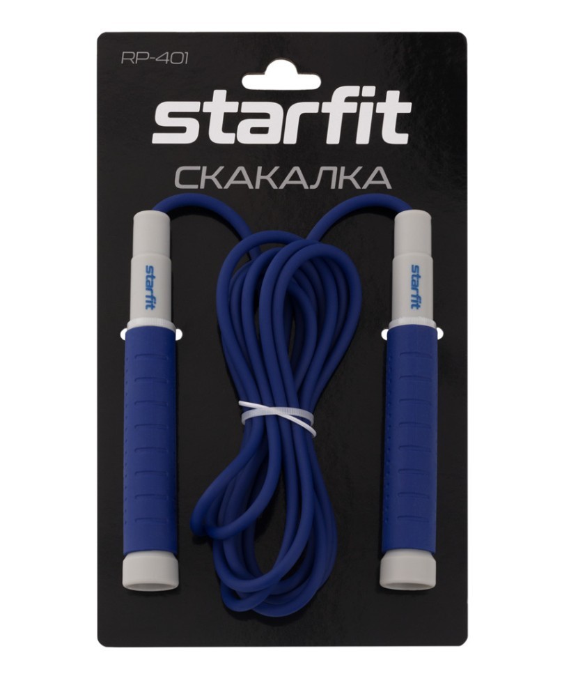 Скакалка STARFIT RP-401, c силиконовыми ручками, 3 м, синий (2109381)