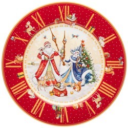 Тарелка обеденная lefard "часы" 26см красная Lefard (85-1718)