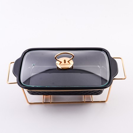 Мармит 1,1 л с подставкой с крыш фарфор/стекло/металл Mayer&Boch (7450-1)