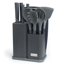 Набор agness из 12пр: 5 ножей,доска,подставка,половник,ложка,лопатка,шумовка,ложка для спагетти Agness (671-214)