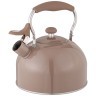 Чайник agness со свистком 2,5 л,нжс индукция, цвет: шоколад, устойчивое жаропрочное покрытие Agness (937-905)