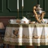 Скатерть круглая "золотая курочка" 145см, 100%хлопок, твил с пропиткой Lefard (850-767-27)