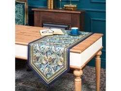Дорожка "листья мориса"  gold stripe 45х145см, 100% хлопок,твил c пропиткой Lefard (850-752-3)