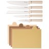 Набор из 10пр: 5 ножей, 4 доски и подставка agness Agness (671-202)